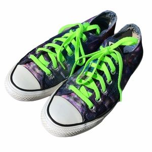 Converse Satin Galaxy All-Star Sneakers! New Laces! VGUC!
